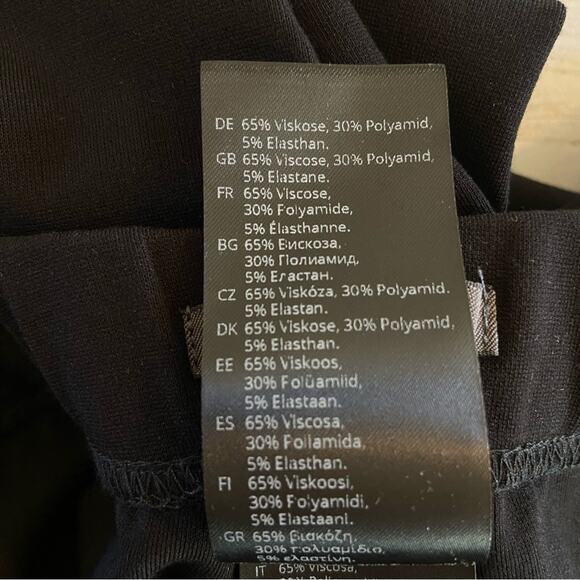 Oska Black Pull On Pants Straight Leg High Rise Trousers Size 1 (US 6/8) - Picture 10 of 11